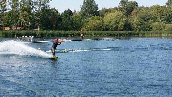Wakeboarding at Willen Lake